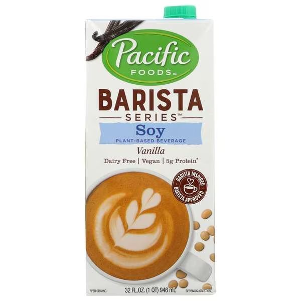Original Barista Series Vanilla Soy Milk 32 fl. oz. Carton, PK12, Pacific Foods, Mfr#: 04294
